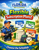 Flexible subscription plans for bin cleaning
